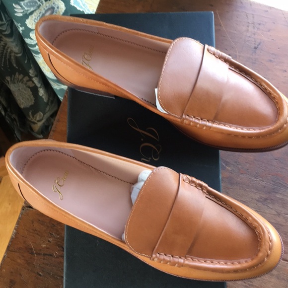 J. Crew Cognac Leather Penny Loafers - Picture 3 of 8